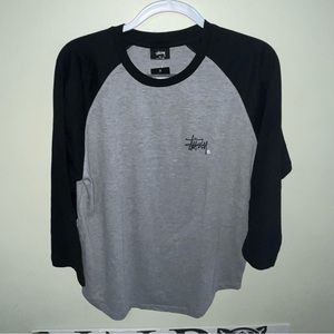 Stussy Long sleeve black grey tshirt size XL